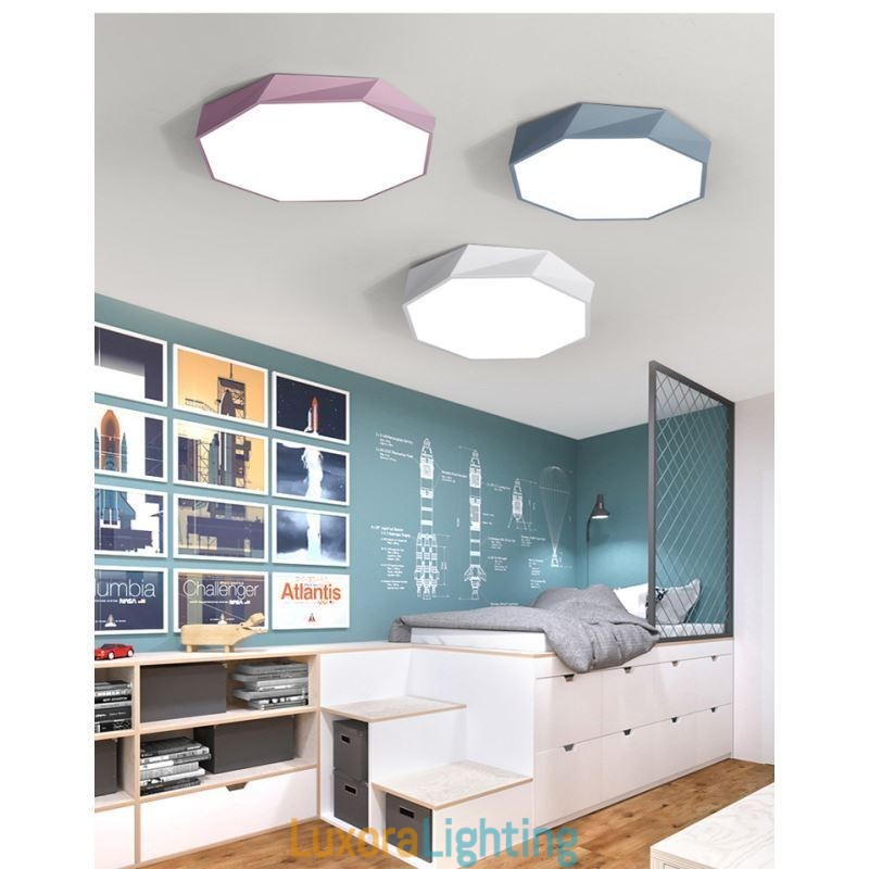 Designer Touch Decorative Modern Flush Mount Special Octagon Design Ceiling Light Ultra Thin Lamp Light