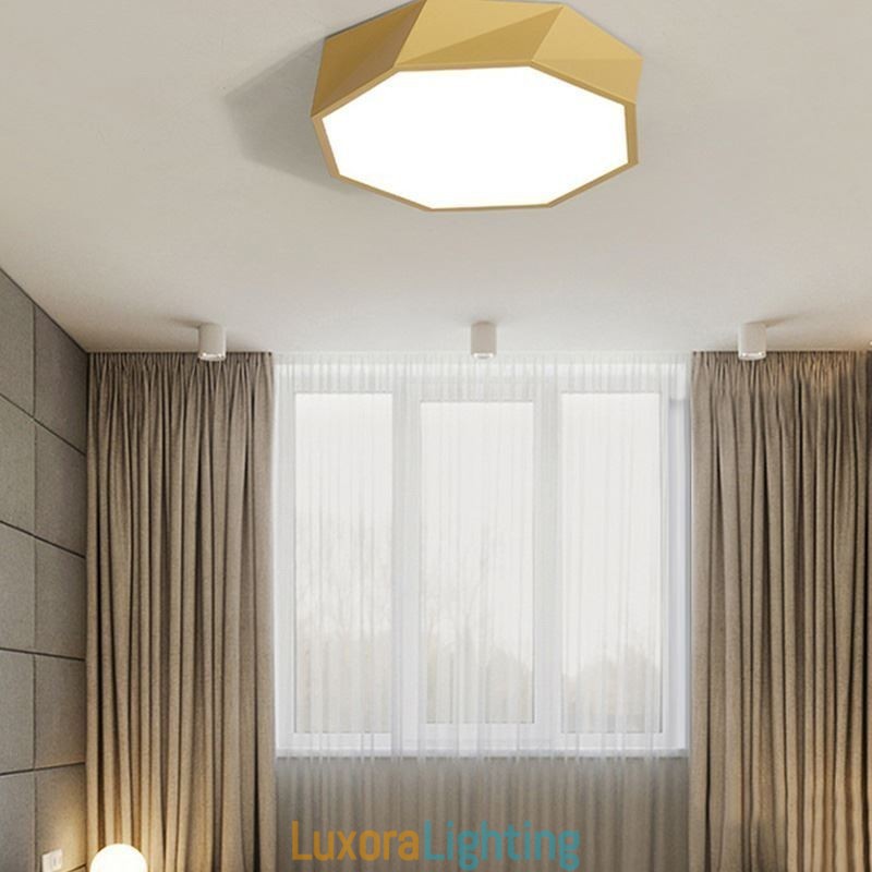 Designer Touch Decorative Modern Flush Mount Special Octagon Design Ceiling Light Ultra Thin Lamp Light
