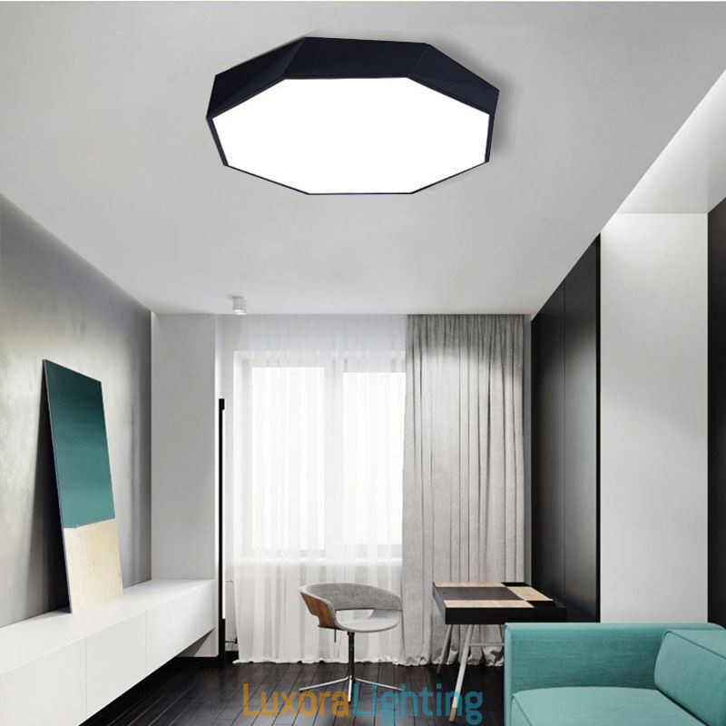 Designer Touch Decorative Modern Flush Mount Special Octagon Design Ceiling Light Ultra Thin Lamp Light