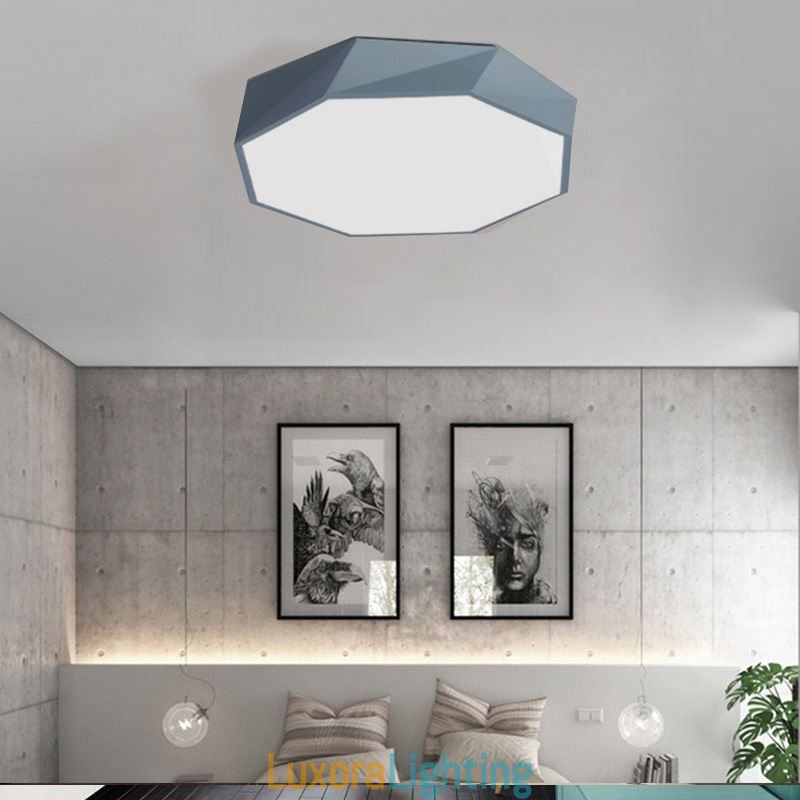 Designer Touch Decorative Modern Flush Mount Special Octagon Design Ceiling Light Ultra Thin Lamp Light