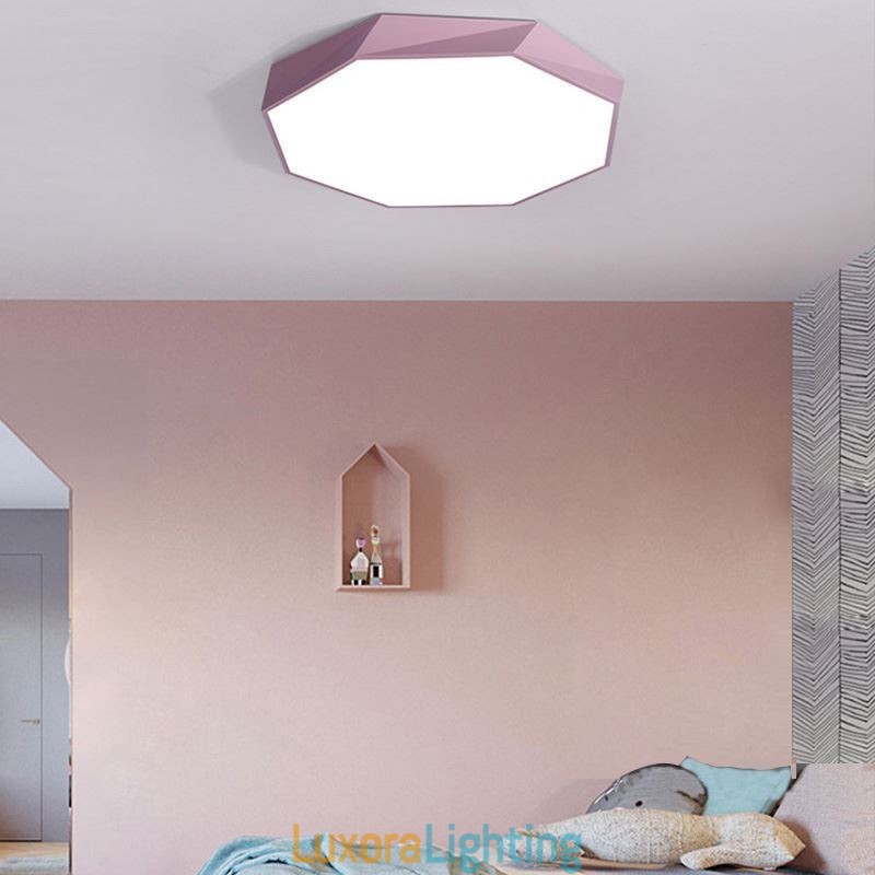 Designer Touch Decorative Modern Flush Mount Special Octagon Design Ceiling Light Ultra Thin Lamp Light