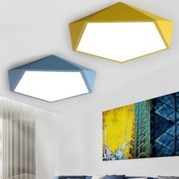 Designer Touch Decorative Modern Flush Mount Diamond Design Ceiling Light Ultra Thin Home Lighting Light