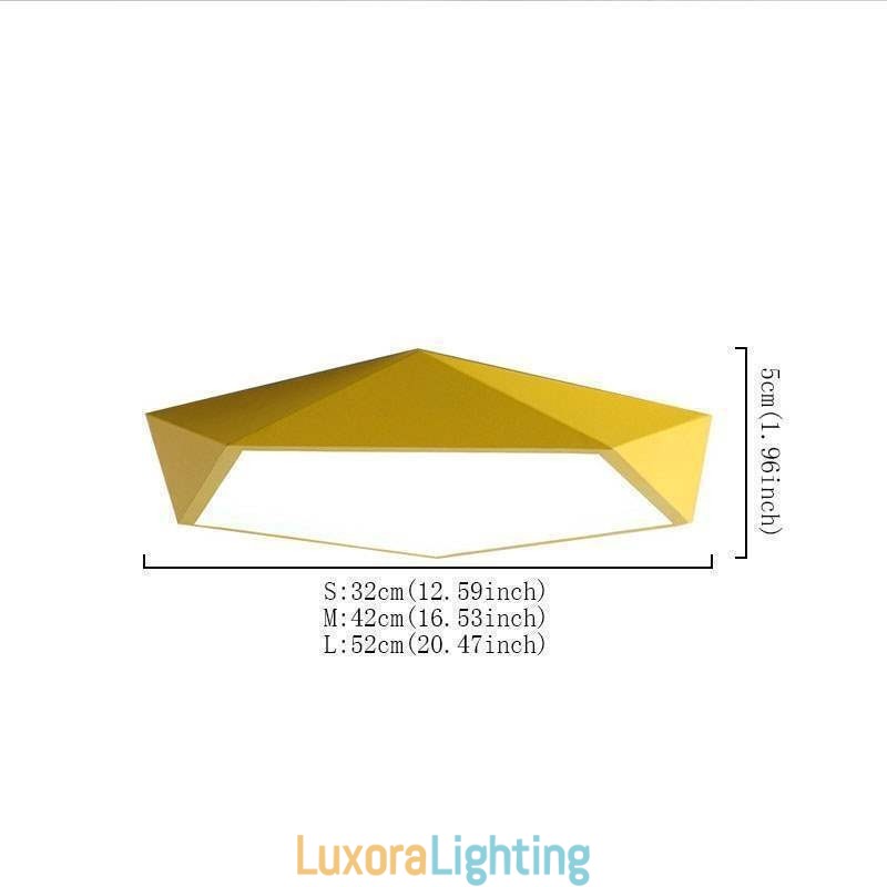 Designer Touch Decorative Modern Flush Mount Diamond Design Ceiling Light Ultra Thin Home Lighting Light