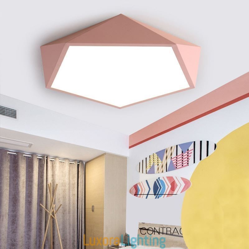 Designer Touch Decorative Modern Flush Mount Diamond Design Ceiling Light Ultra Thin Home Lighting Light