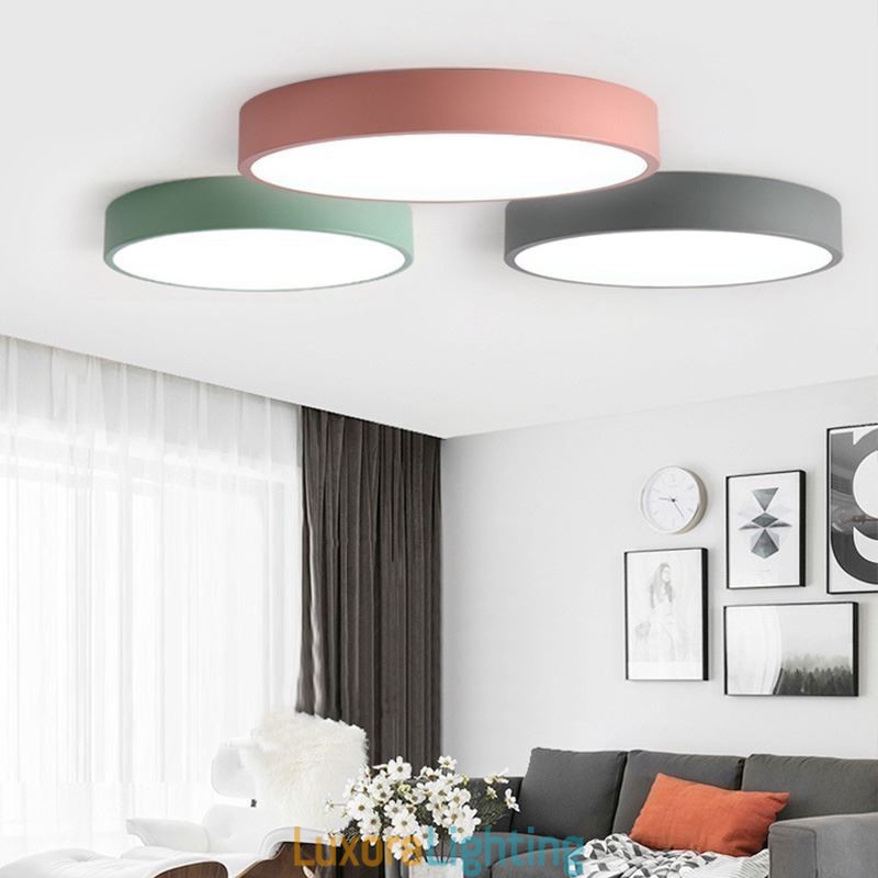 Designer Touch Decorative Modern Flush Mount Round Ceiling Light Ultra Thin Home Lighting Light