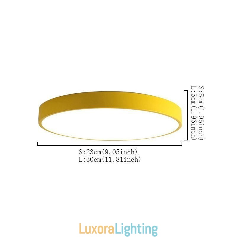 Designer Touch Decorative Modern Flush Mount Round Ceiling Light Ultra Thin Home Lighting Light