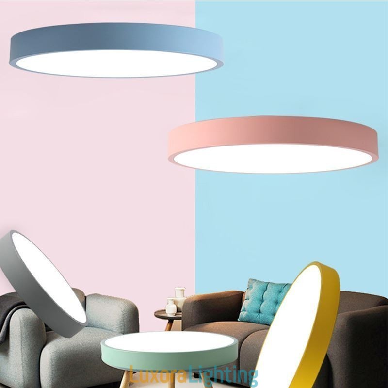 Designer Touch Decorative Modern Flush Mount Round Ceiling Light Ultra Thin Home Lighting Light