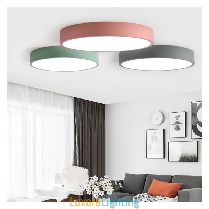 Designer Touch Decorative Contemporary Flush Mount Ultra Thin Ceiling Light Round Lamp Light