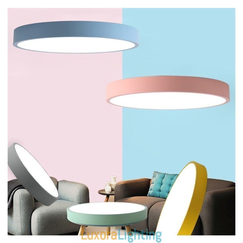 Designer Touch Decorative Contemporary Flush Mount Ultra Thin Ceiling Light Round Lamp Light