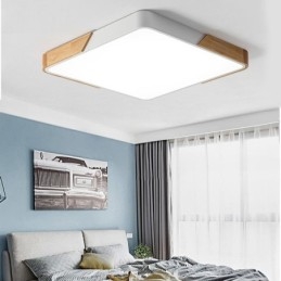Designer Touch Decorative Simple Flush Mount Wood Frame Ceiling Light Super Thin Design Lamp Dinging Light