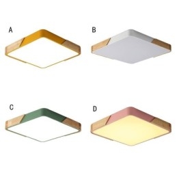 Designer Touch Decorative Simple Flush Mount Wood Frame Ceiling Light Super Thin Design Lamp Dinging Light