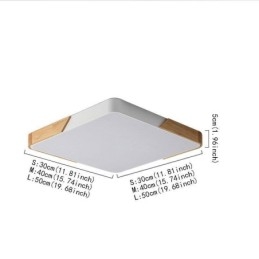 Designer Touch Decorative Simple Flush Mount Wood Frame Ceiling Light Super Thin Design Lamp Dinging Light