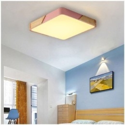 Designer Touch Decorative Simple Flush Mount Wood Frame Ceiling Light Super Thin Design Lamp Dinging Light