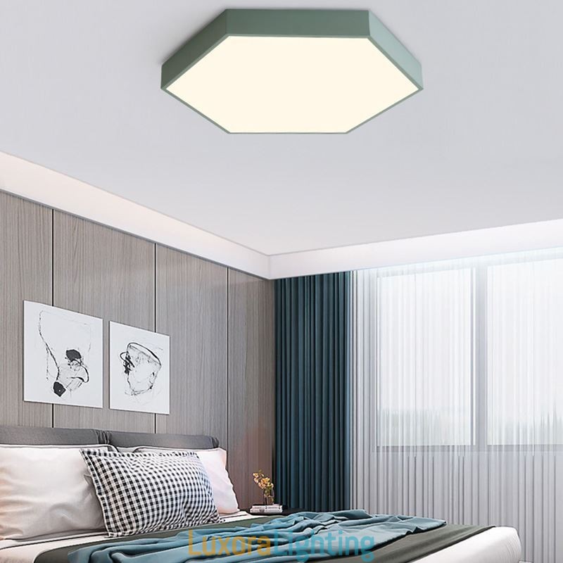 Designer Touch Decorative Contemporary Simple Flush Mount Hexagon Ceiling Light