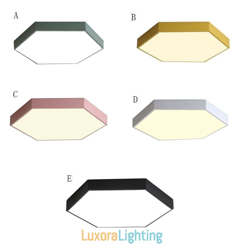 Designer Touch Decorative Contemporary Simple Flush Mount Hexagon Ceiling Light