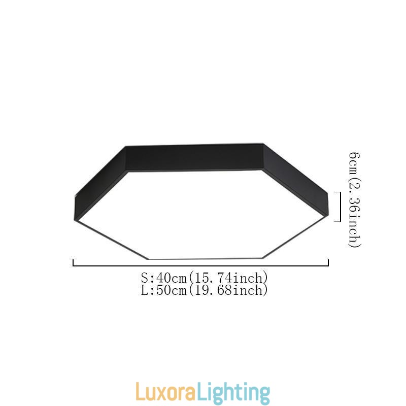 Designer Touch Decorative Contemporary Simple Flush Mount Hexagon Ceiling Light