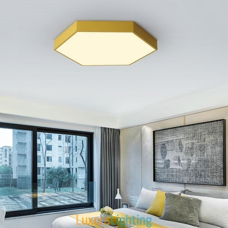 Designer Touch Decorative Contemporary Simple Flush Mount Hexagon Ceiling Light