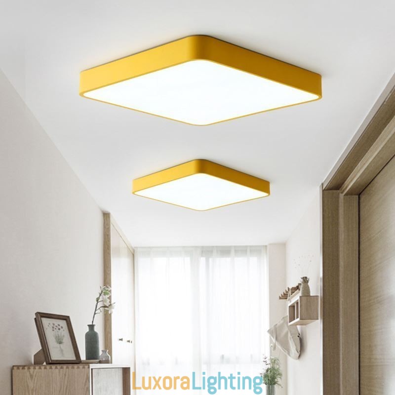 Designer Touch Decorative Simlpe Flush Mount Thin Square Light Energy Saving Ceiling Light
