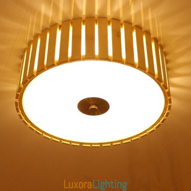Designer Touch Decorative Large Bamboo Flush Mount Chinese Creative Ceiling Light Kid's Lighting