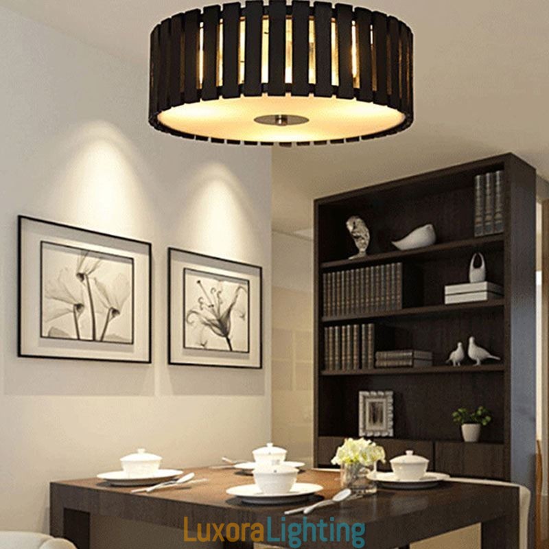 Designer Touch Decorative Large Bamboo Flush Mount Chinese Creative Ceiling Light Kid's Lighting