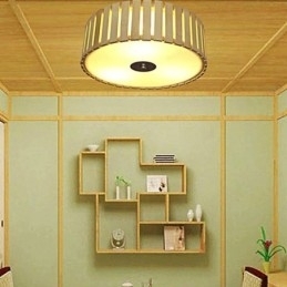 Designer Touch Decorative Large Bamboo Flush Mount Chinese Creative Ceiling Light Kid's Lighting