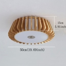 Designer Touch Decorative Nordic Round Flush Mount Creative Bamboo Ceiling Lighting