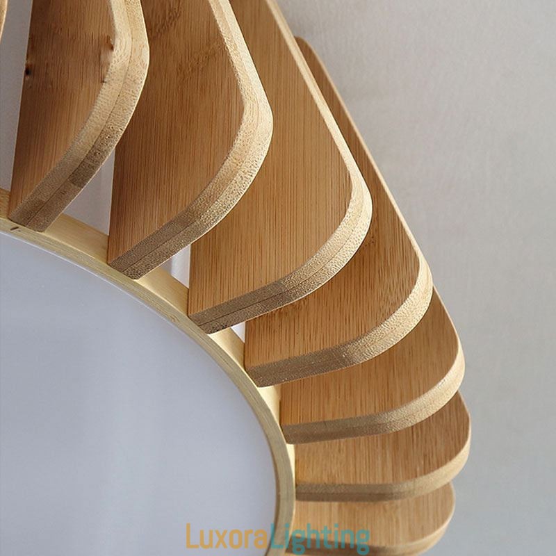 Designer Touch Decorative Nordic Round Flush Mount Creative Bamboo Ceiling Lighting