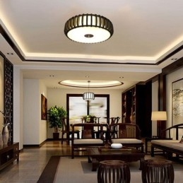 Designer Touch Decorative Rural Bamboo Flush Mount Pumpkin Shape Ceiling Lighting