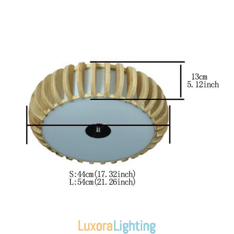Designer Touch Decorative Rural Bamboo Flush Mount Pumpkin Shape Ceiling Lighting