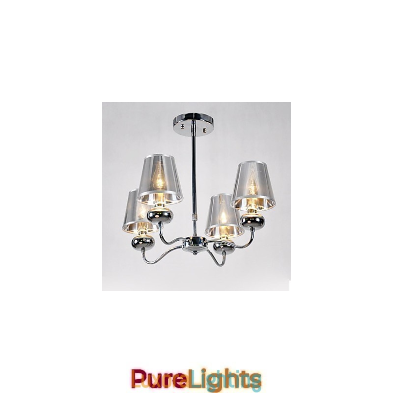 Designer Touch Decorative imumModern Contemporary Mini Style Electroplated Metal Chandelier Pendant Light Flush Mount Dining