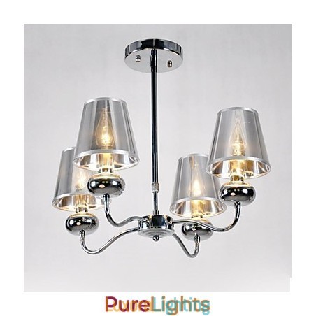 Designer Touch Decorative imumModern Contemporary Mini Style Electroplated Metal Chandelier Pendant Light Flush Mount Dining