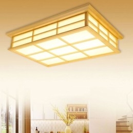 Designer Touch Decorative Japanese Cuboid Ceiling Light Solid Wood Ceiling Lighting