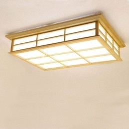 Designer Touch Decorative Japanese Cuboid Ceiling Light Solid Wood Ceiling Lighting