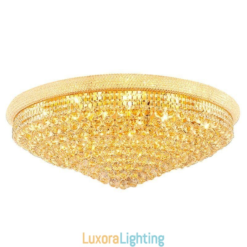 Designer Touch Decorative European Flush Mount Light Luxury Crystal Ceiling Light