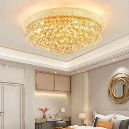 Designer Touch Decorative European Flush Mount Light Luxury Crystal Ceiling Light