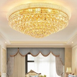 Designer Touch Decorative European Flush Mount Light Luxury Crystal Ceiling Light
