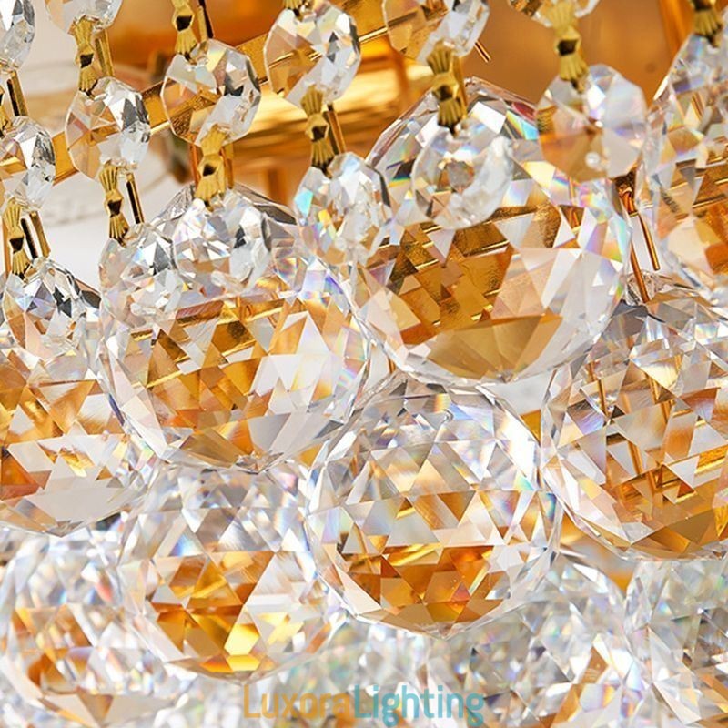 Designer Touch Decorative European Flush Mount Light Luxury Crystal Ceiling Light