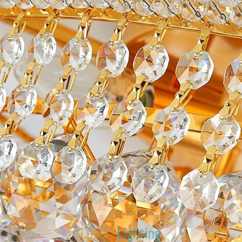 Designer Touch Decorative European Flush Mount Light Luxury Crystal Ceiling Light