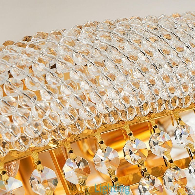 Designer Touch Decorative European Flush Mount Light Luxury Crystal Ceiling Light