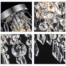 Designer Touch Decorative Modern Minimalist Flush Mount Single Crystal Ceiling Light