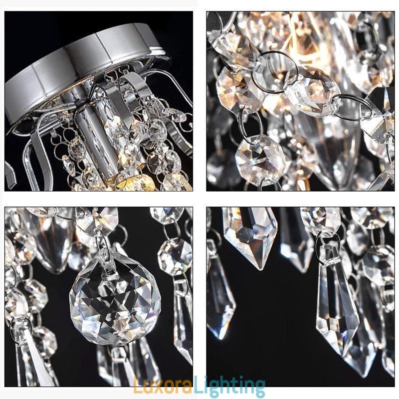 Designer Touch Decorative Modern Minimalist Flush Mount Single Crystal Ceiling Light