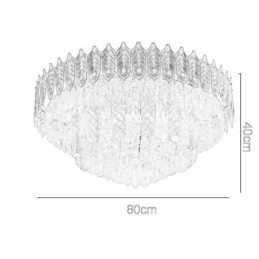 Designer Touch Decorative Crystal Flush Mount Round Electroplated Phoenix Tail Gold Luxury Decrative Ceiling Light