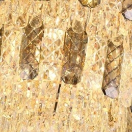 Designer Touch Decorative Crystal Flush Mount Double Layer Round Luxury Decrative Ceiling Light 80cm