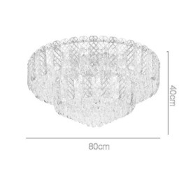 Designer Touch Decorative Crystal Flush Mount Double Layer Round Luxury Decrative Ceiling Light 80cm