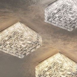 Designer Touch Decorative Crystal Ceiling Light Flush Mount Three Color Dimmable