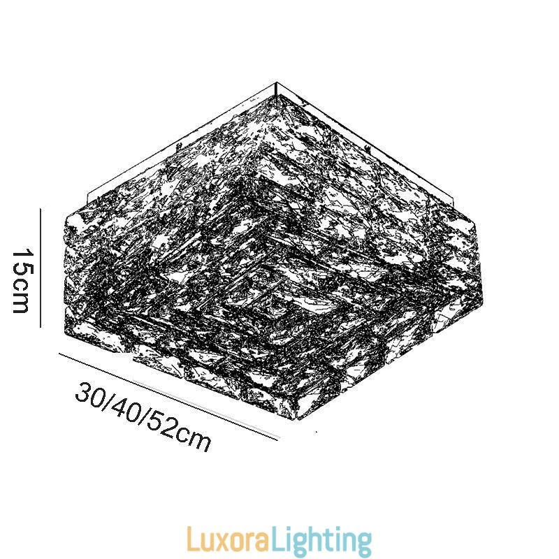 Designer Touch Decorative Crystal Ceiling Light Flush Mount Three Color Dimmable