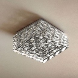 Designer Touch Decorative Crystal Ceiling Light Flush Mount Three Color Dimmable