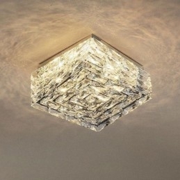 Designer Touch Decorative Crystal Ceiling Light Flush Mount Three Color Dimmable