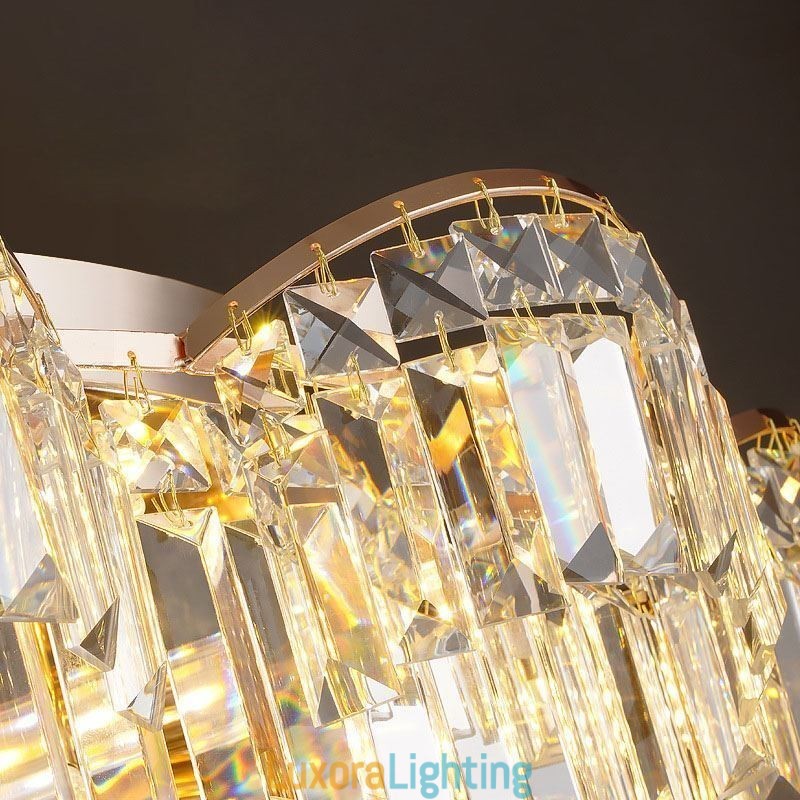 Designer Touch Decorative Crystal Flush Mount Luxury Round Crystal Decoration Ceiling Light