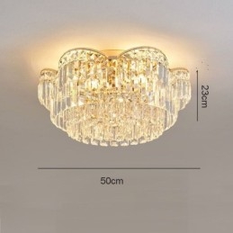 Designer Touch Decorative Crystal Flush Mount Luxury Round Crystal Decoration Ceiling Light